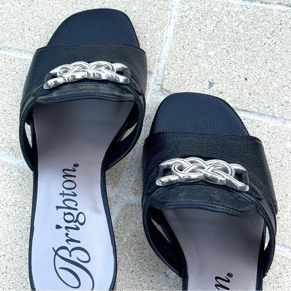 BRIGHTON KACEY Black Leathher Sandals Sz 7.5 NWT - Picture 4 of 12